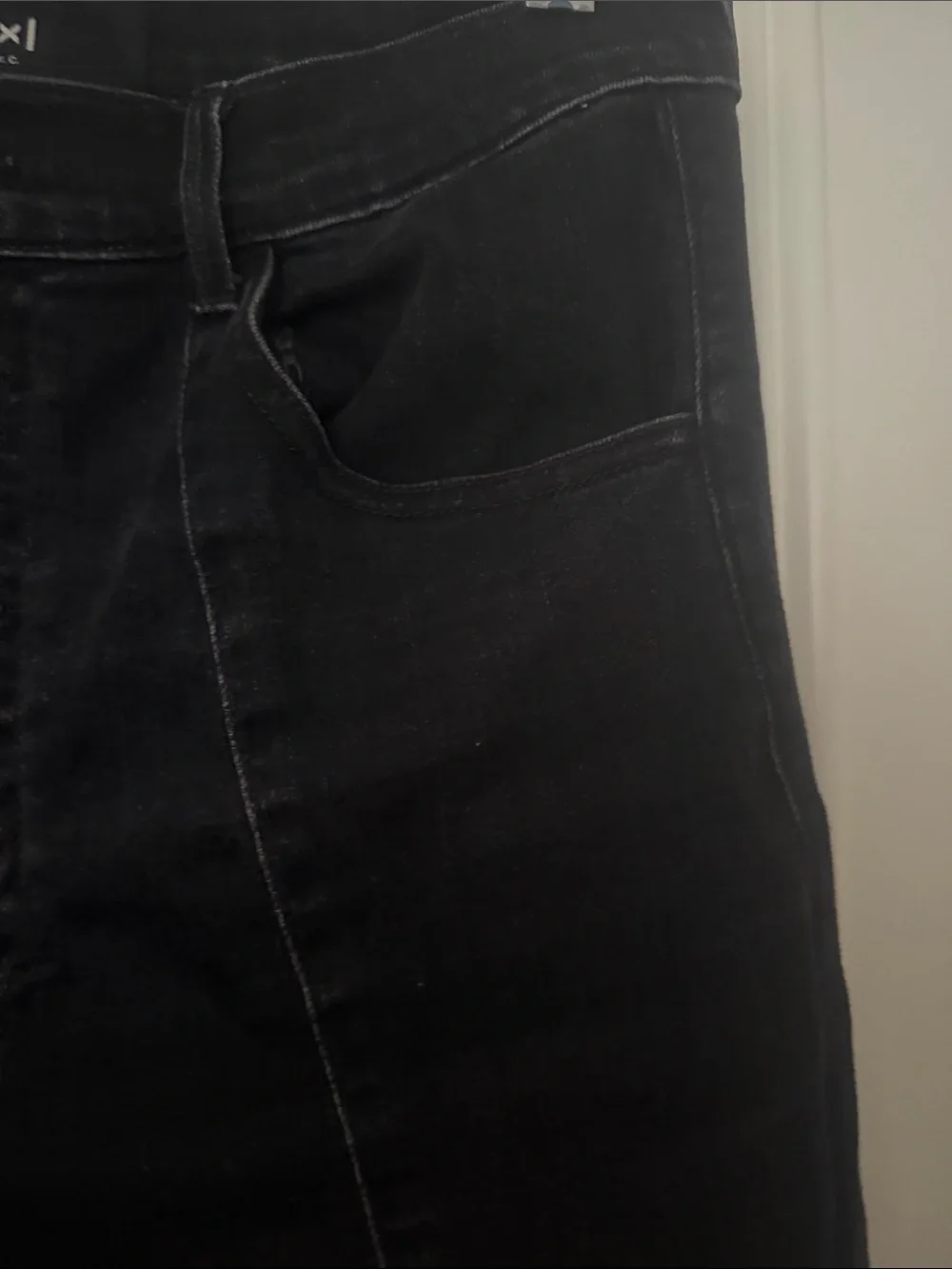 3x1 High-Rise Black Button-Fly Jeans